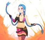 Safebooru - alternate hair color bikini top blue hair blush 