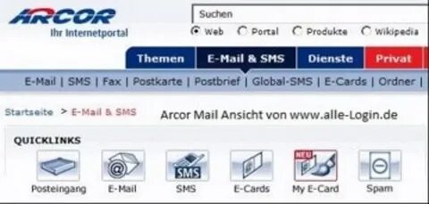 arcor-email - alle Vorzüge und Möglichkeiten von arcor-email