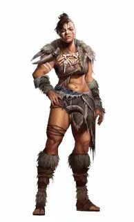 Female Human Barbarian or Brawler - Pathfinder PFRPG DND D&D