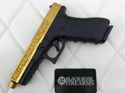 Black Rose Firearms Glock 17 Gold Polished "3-D Bullets"