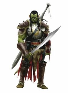 Male Orc Fighter Paladin Knight - Pathfinder PFRPG DND D&D 3