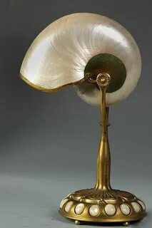 Fine Tiffany Studios Nautilus Lamp Art nouveau lamps, Seashe