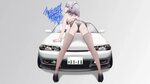Wallpaper : anime girls, bent over, car, fishnet 1920x1080 -