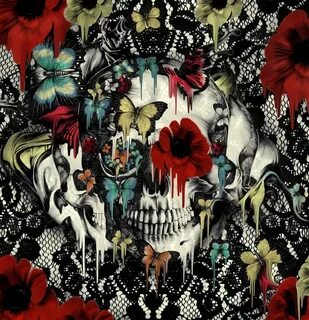 Kristy Patterson D'Anna - Digital Art Curioos Lace skull, Vi