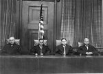 The judges of Military Tribunal VI during the I.G. Farben Tr