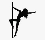 Pole Dancer Silhouette Clip Art, HD Png Download , Transpare