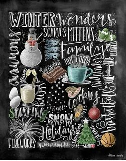 Winter chalkboard art. This would work to hang in the kitche