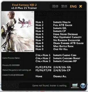 Final Fantasy 13-2 Trainer +15 v1.0 FLiNG - download cheats,