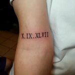 фото тату Римские цифры от 27.02.2018 № 118 - tattoos Roman 