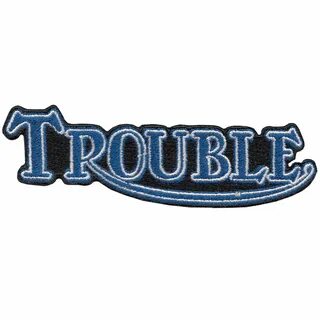 Trouble Triumph Motorcycle Patch Motorcycle patches, Custom 