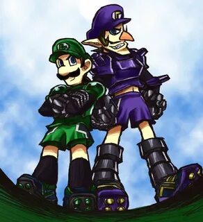 Luigi and Waluigi 3 by https://www.deviantart.com/tekoyo on 