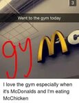 Went to the Gym Today I Love the Gym Especially When It's Mc