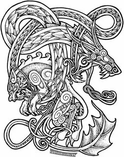Fenrir och Jörmungand Norse tattoo, Nordic tattoo, Mythology
