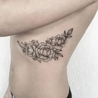 1337tattoos Rose rib tattoos, Rib tattoo, Peonies tattoo
