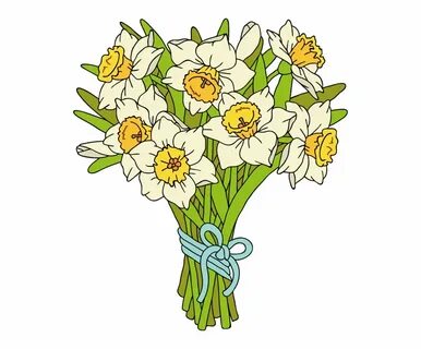 Daffodil Cliparts - Bunch Of Daffodils Clipart Transparent P