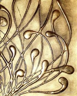 BEAUTIFUL 3D FLUID TEXTURED, ART NOUVEAU INSPIRED CANVASES, 