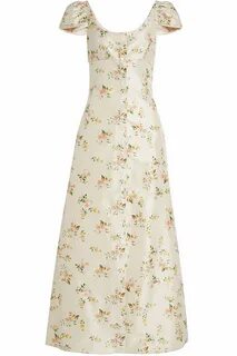 Brock Collection Printed Silk Dress In Beige ModeSens Silk p