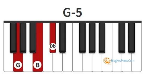 Hợp âm sol trưởng giảm - G(b5) piano chord - G-5 chor notes
