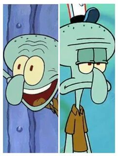 Squidward happy-sad Blank Template - Imgflip