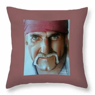 Hulk Hogan Throw Pillow by William McKay Fine Art America