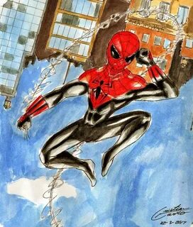 Unused Spiderman costume movie design by Alex Ross Marvel Am