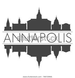 Annapolis Maryland Usa Skyline Vector Art Stok Vektör (Telif