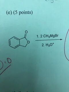 Solved (e) (5 points) 1. 2 CH3MgBr 2. H3O* Chegg.com