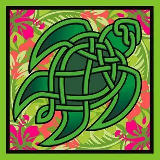 Celtic knot of a Sea Turtle. Celtic artwork, Celtic symbols,