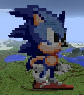 Minecraft Sonic Pixel Art Grid - Floss Papers