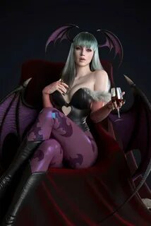 silver hair, CGI, Morrigan Aensland, succubus 1877x2808 Wall