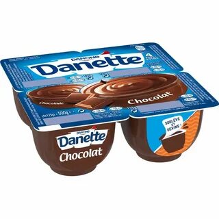 Crème dessert chocolat DANETTE : les 4 pots de 125 g à Prix 