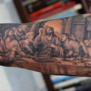 Last Supper Tattoo Black dragon tattoo, Last supper, Tattoos