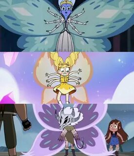 Moon, Star and Meteora's butterfly form Star vs the forces o