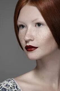 Red by Anastasia Galaktionova Redhead makeup, Redheads freck