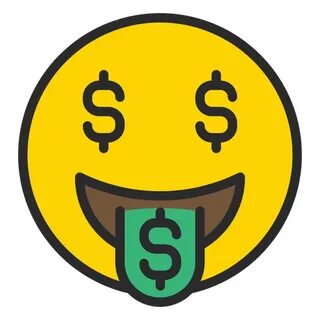 Money Mouth Face Emoji Icon - Download in Colored Outline St