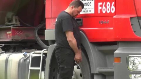 Truckers pissing
