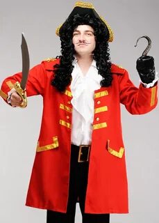 Adult Mens Captain Hook Style Pirate Costume
