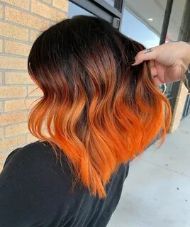 Gorgeous black to orange ombre by elle_doeshair - use our Ec