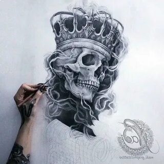 ♚ ♛ нσυѕтσиqυєєивяι ♛ ♚ Crown tattoo design, Skull tattoo de