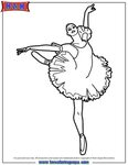 Coloring Pages Ballerina Ballet Positions Printable Dancer C
