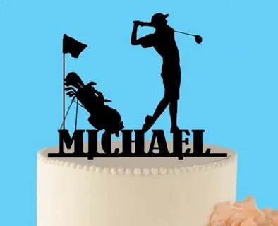 Golf birthday cake topper, personalized golf cake topper, sp