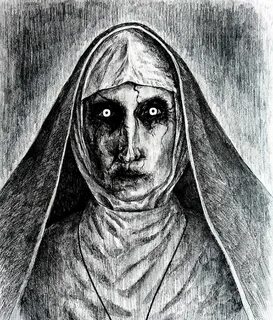 Valak. the Conjuring. the Nun. Original Drawing. Halloween. 