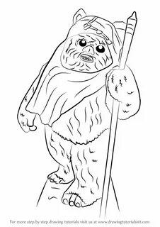 How to Draw Ewok from Star Wars - DrawingTutorials101.com St