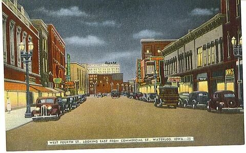 Waterloo, Iowa postcard (West Fourth St) Postcard