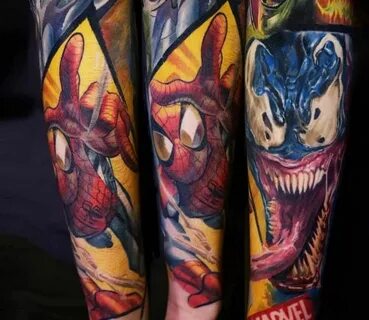 Spider-Man and Venom tattoo by Nikolay Dzhangirov Post 28895