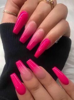 My Brother's Bestfriend Pink ombre nails, Coffin nails desig