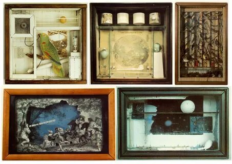 joseph cornell created his boxes using found items to place 