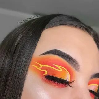 ✧; mochiqueenx ;✧ Bright makeup, Fire makeup, Creative makeu