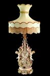 Sold Price: Antique Victorian Cherub Porcelain Lamp Capodimo