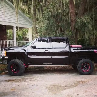 Loading... Pink chevy trucks, Lifted chevy trucks, Jacked up